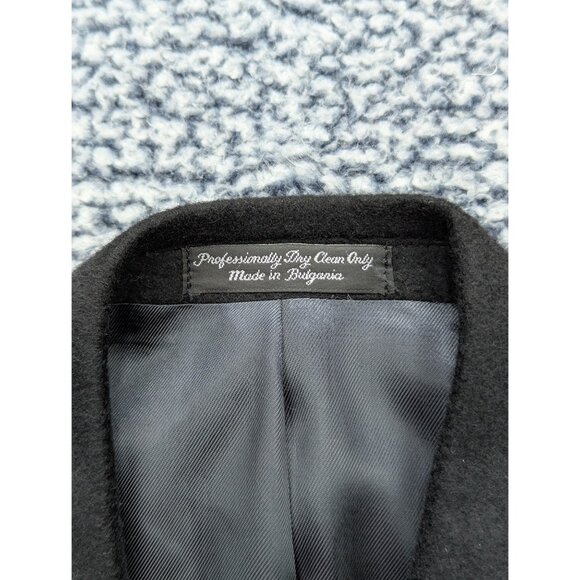 VTG Hart Schaffner Marx 100% Cashmere Blazer Mens 42L Two Button Office Black - Picture 11 of 13